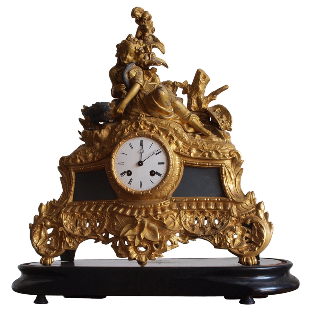 PH. Mourey France Late 1800s Mantle Clock