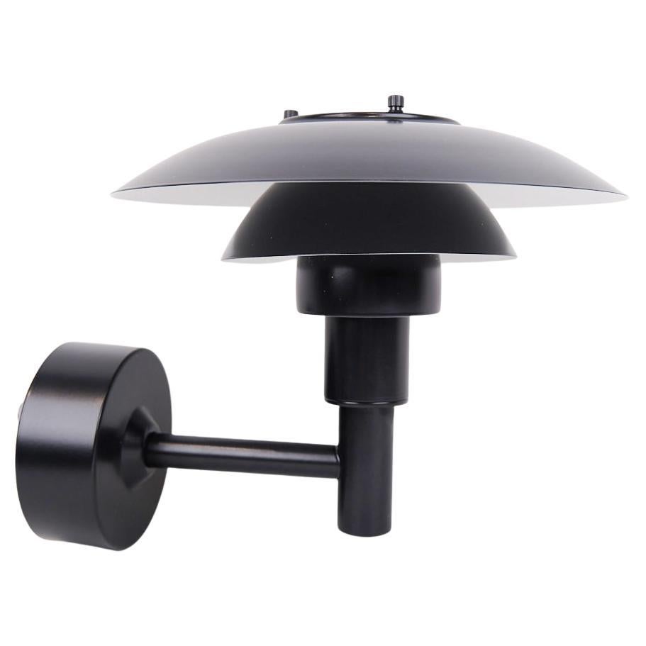 PH Outdoor Wall Lamp Model PH 3-2½ In V2 Black By Poul Henningsen For Sale