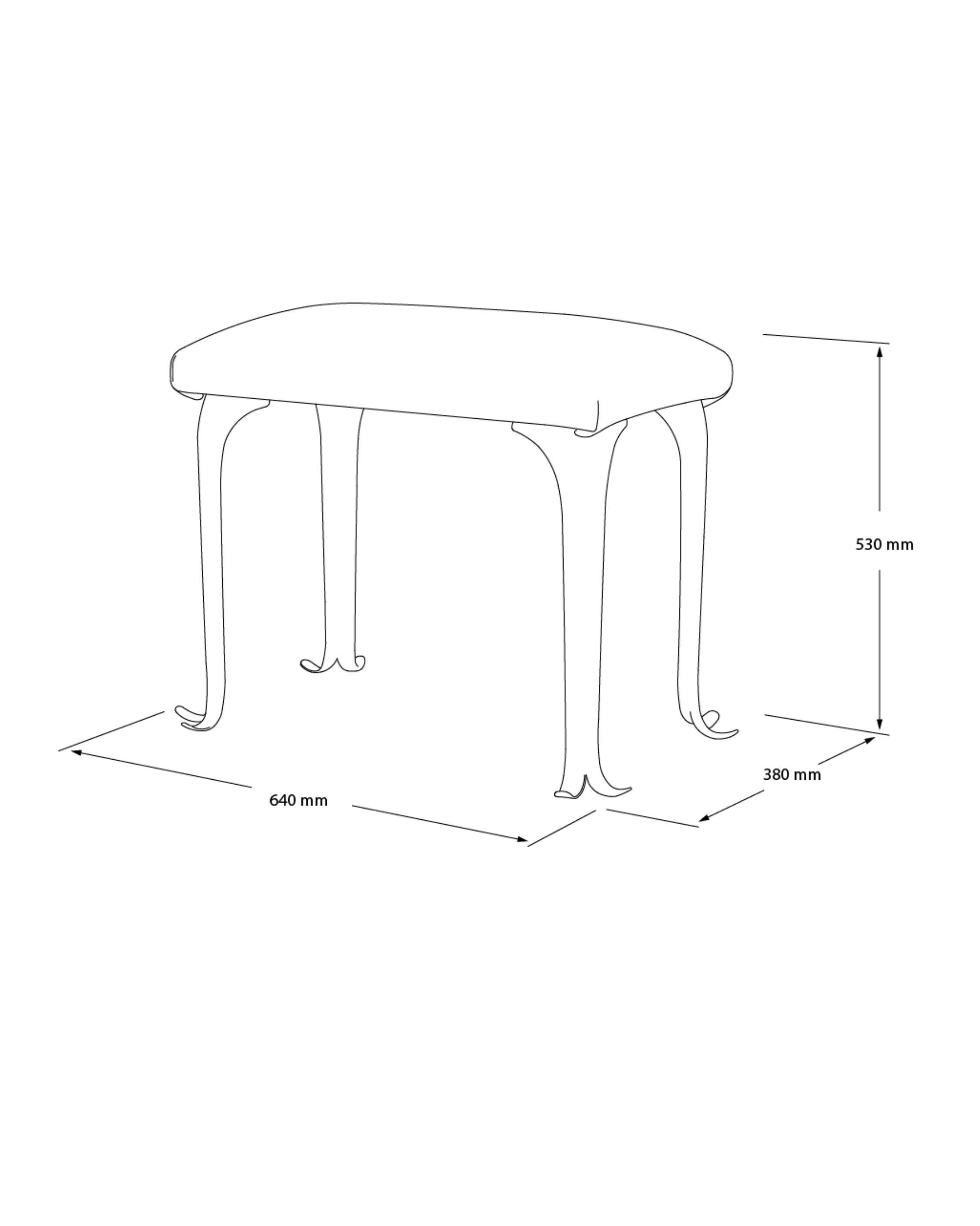 PH Piano Bench - chrome legs and leather seat in walnut color en venta 4