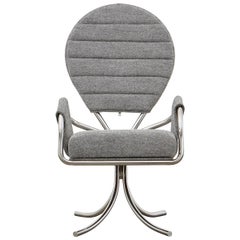 Silla PH Pope, Cromada, Hallingdal Gris claro 126