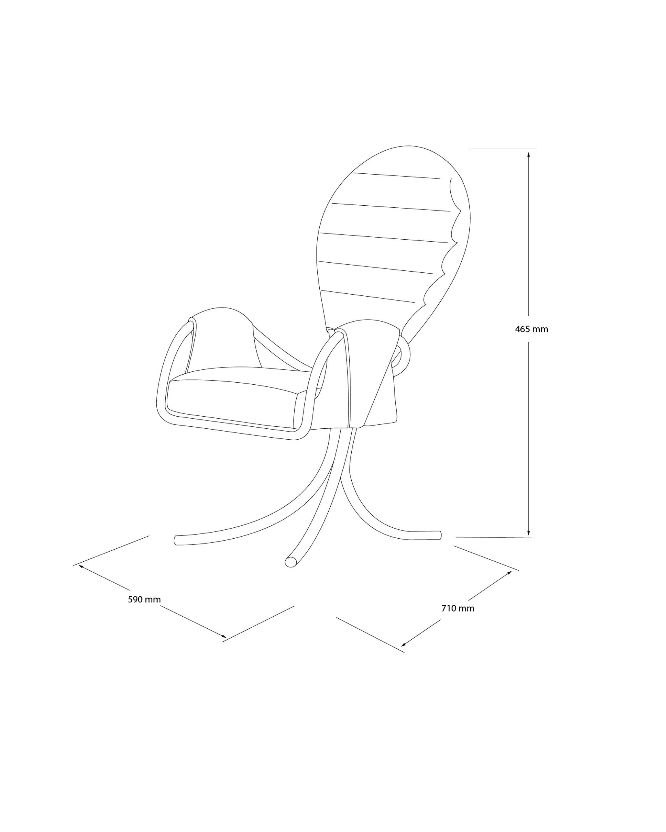 PH Pope-Stuhl, Chrom, Leder extrem schwarz im Angebot 3