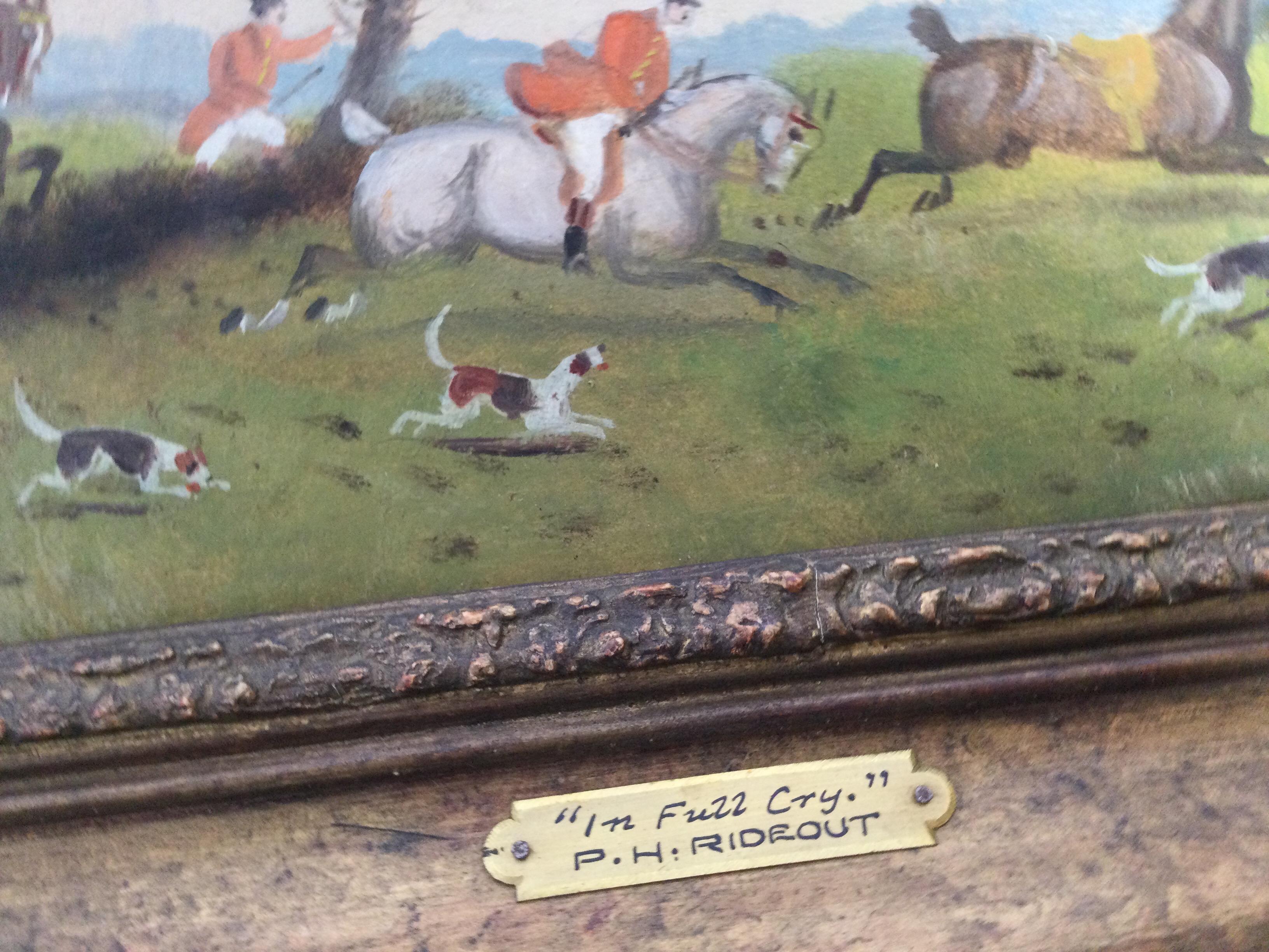P.H. Rideout Fox Hunt Oil Paintings 1