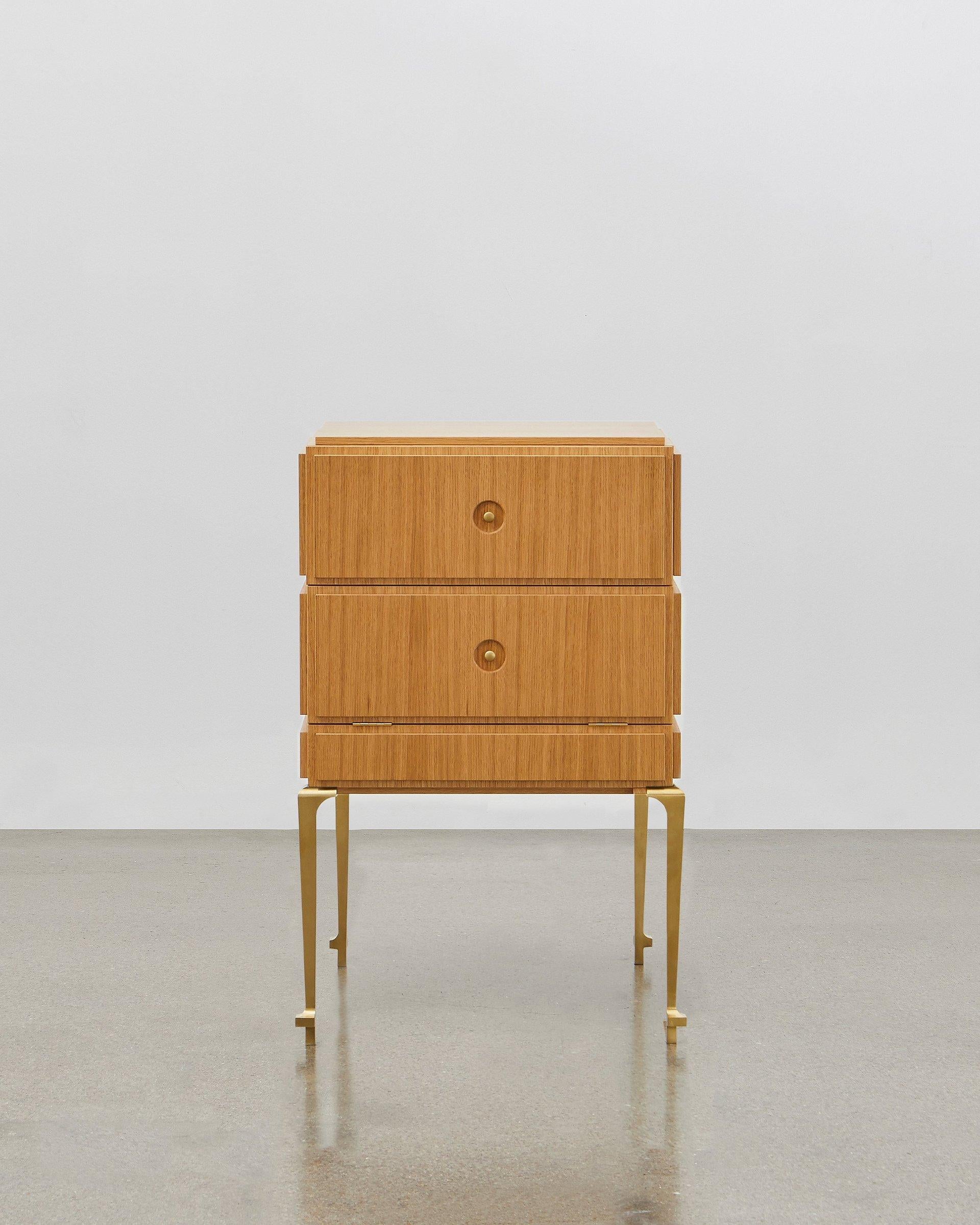 This small but perfectly formed storage piece is made out of wood and can be combined with soft leather on the panels.

It is elegant and stylish all the way around and from all angles. Poul Henningsen designed this in 1920.

The PH small drawer