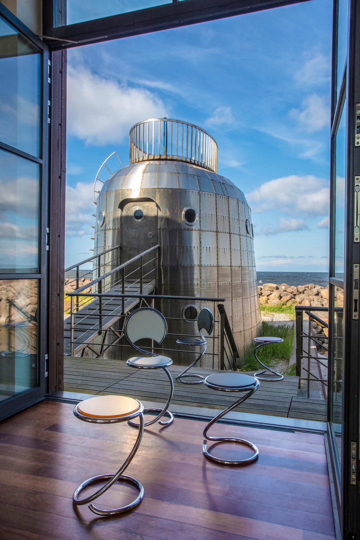 PH Snake Stool, Chrome, Black Painted Satin Matt, Wood Seat, Visible Tubes In New Condition For Sale In Copenhagen, DK