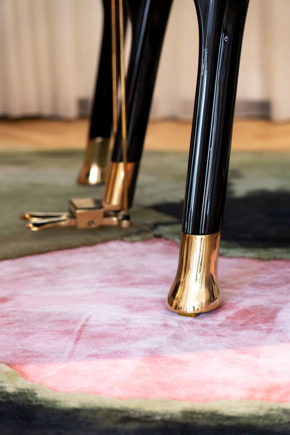 PH180 Pianoforte a coda ad arco in Wood Macassar con ottone, Pianoforte Art-Case In condizioni Nuovo in vendita a Copenhagen, DK