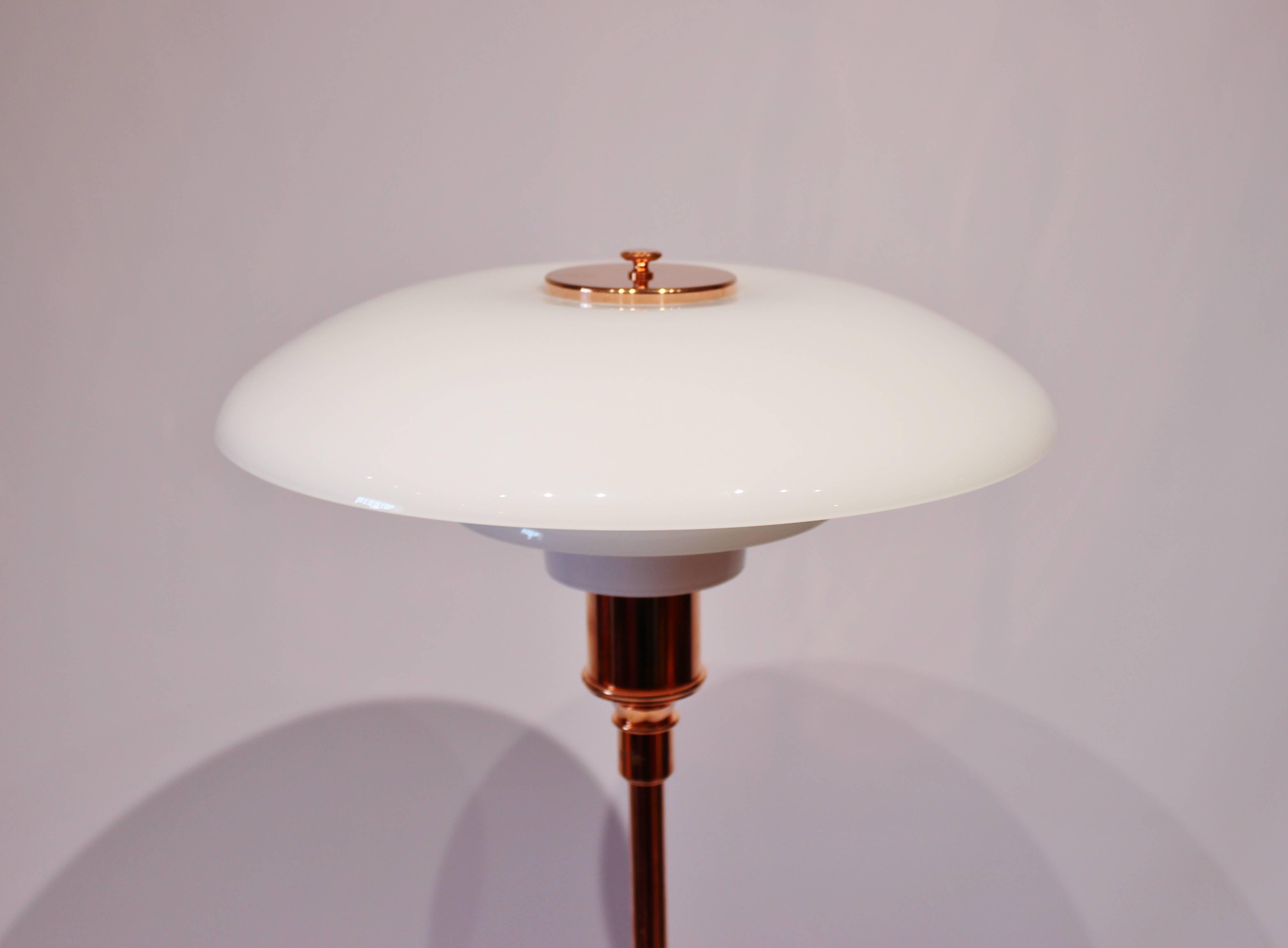 PH3½-2½, Limited Edition, Copper Floor Lamp by Poul Henningsen and Louis Poulsen In Good Condition In Lejre, DK