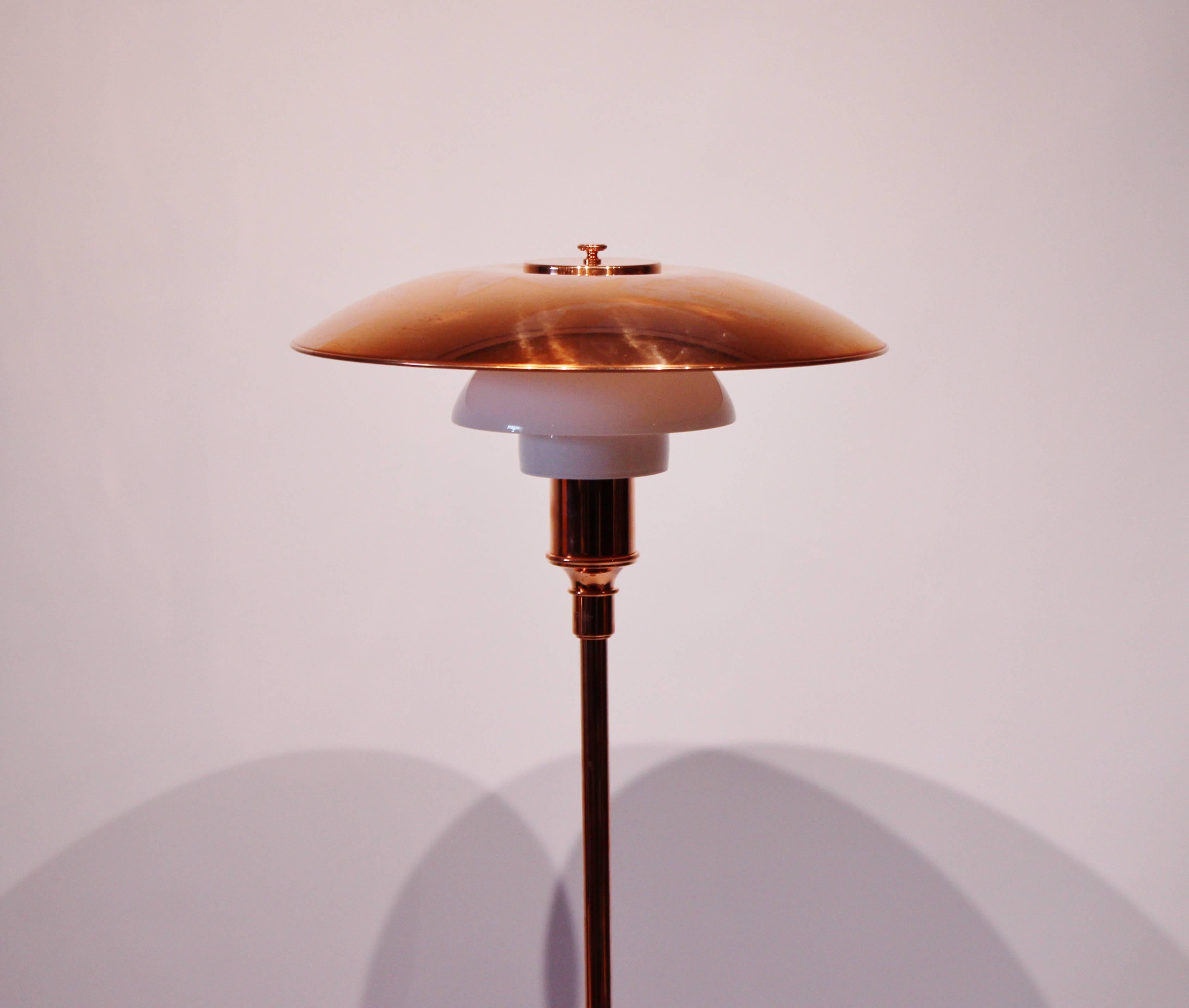 Mid-20th Century PH3½-2½, Limited Edition, Copper Floor Lamp by Poul Henningsen and Louis Poulsen