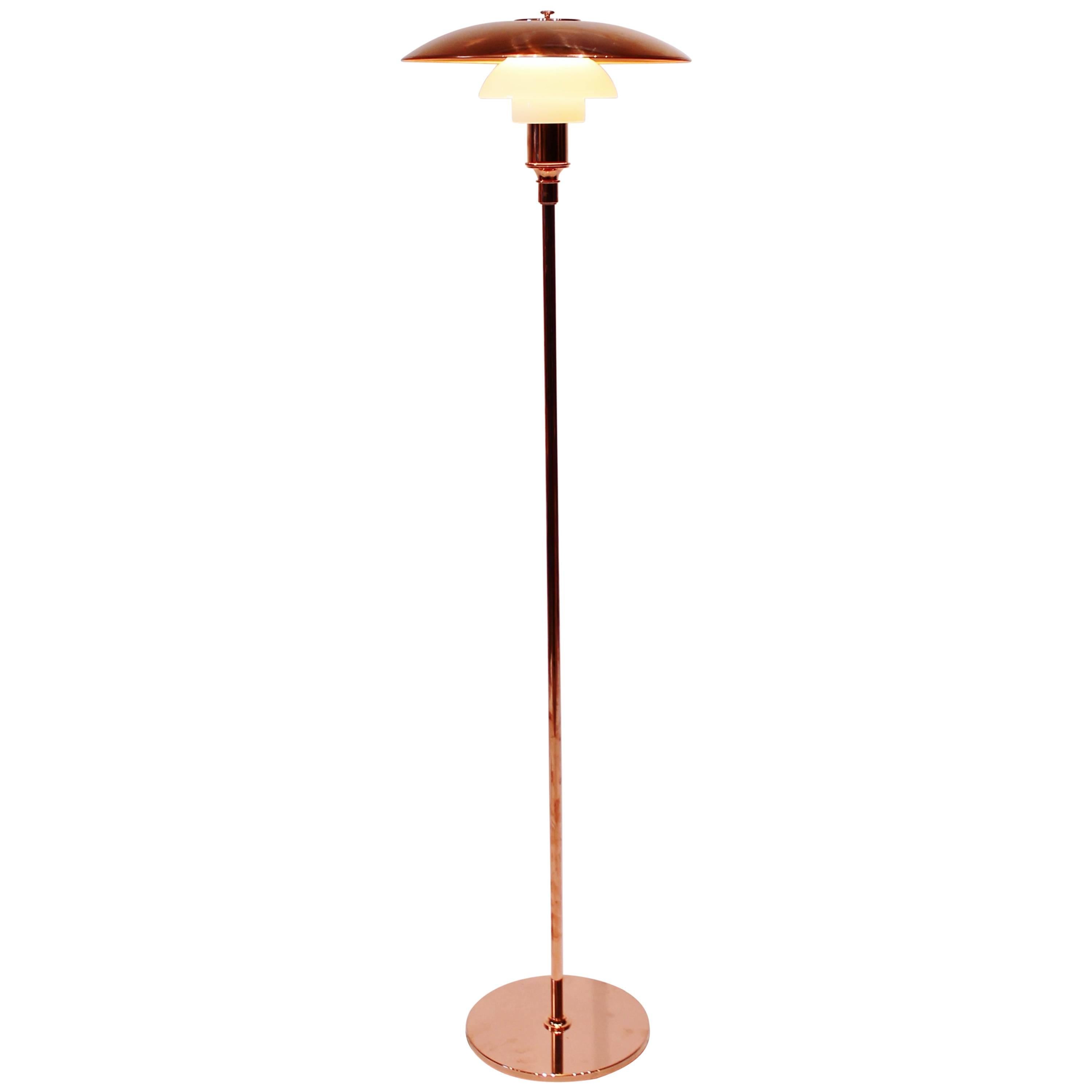 PH3½-2½, Limited Edition, Copper Floor Lamp by Poul Henningsen and Louis Poulsen