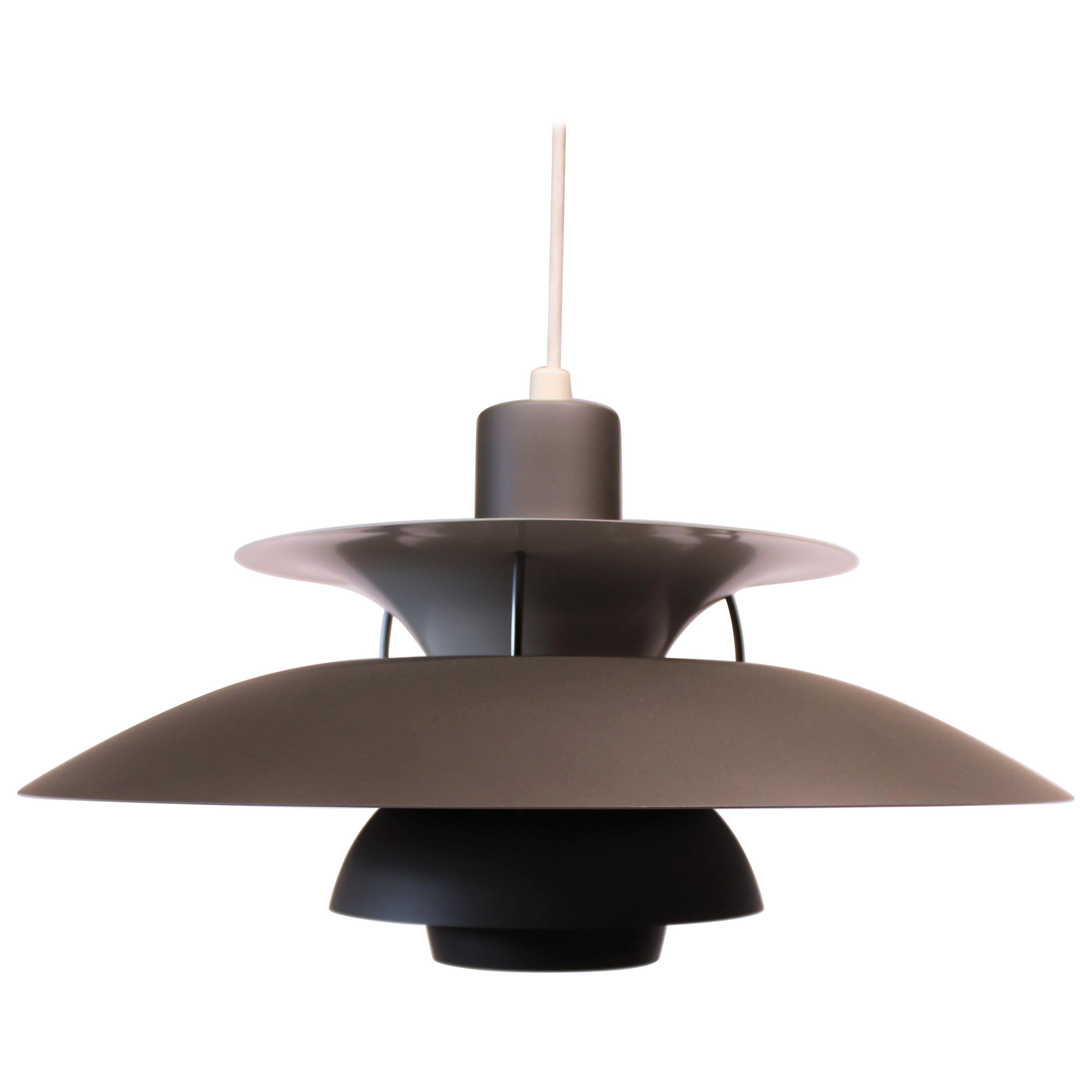 PH5 Pendant in Dark Grey Designed by Poul Henningsen
