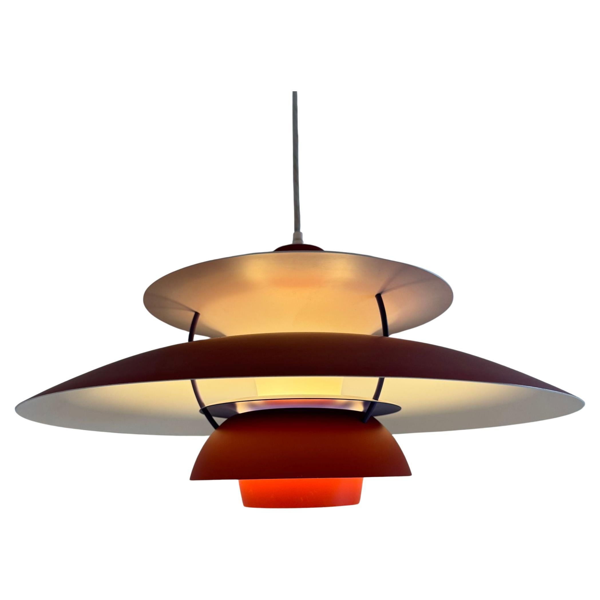 Ph5 red lamp, Poul Henningsen for Louis Poulsen, Denmark 1960
