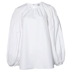 Phaeonia, blouse blanche à manches ballon