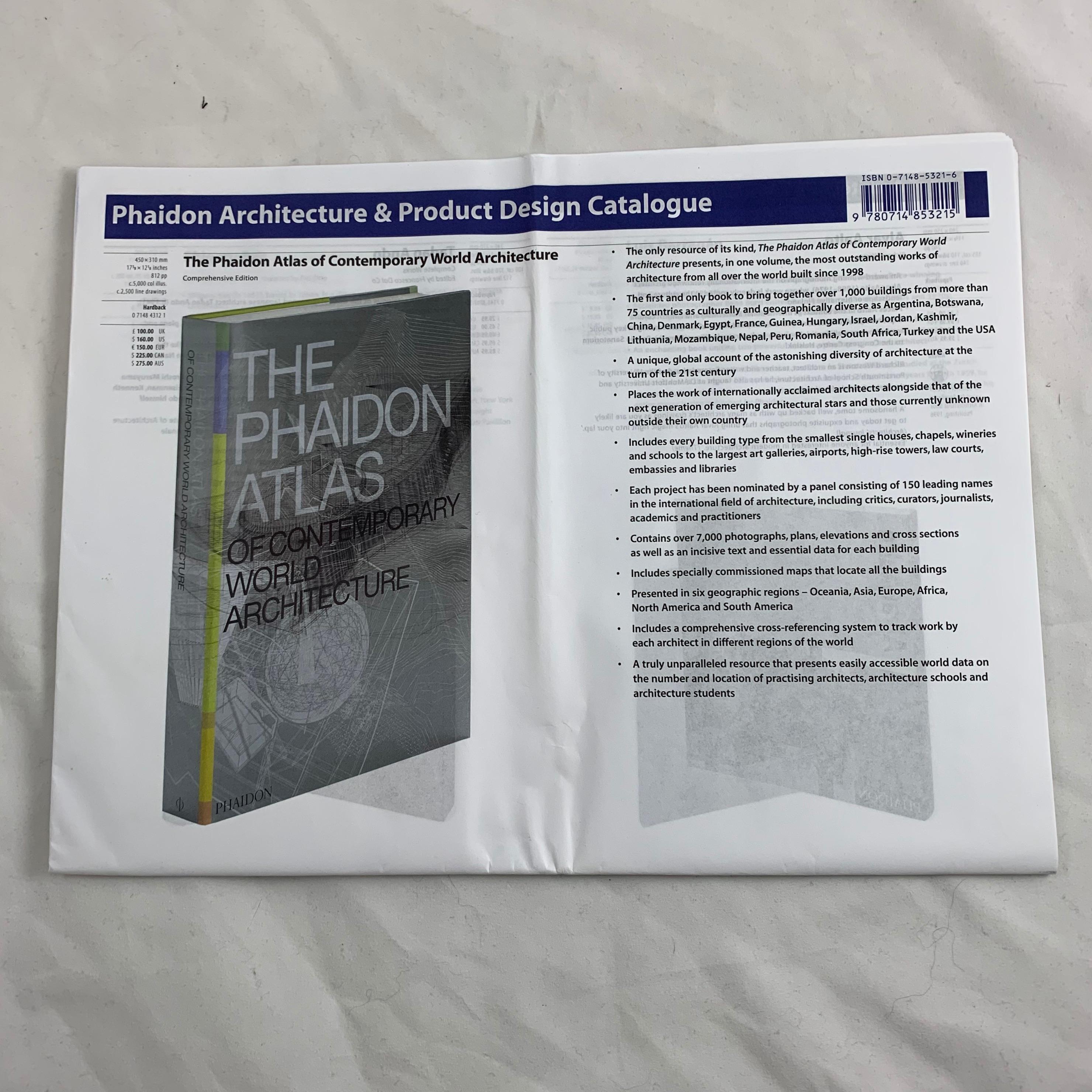 Livre de collection Phaidon Atlas of Contemporary Architecture, dans une mallette fantôme en vente 4