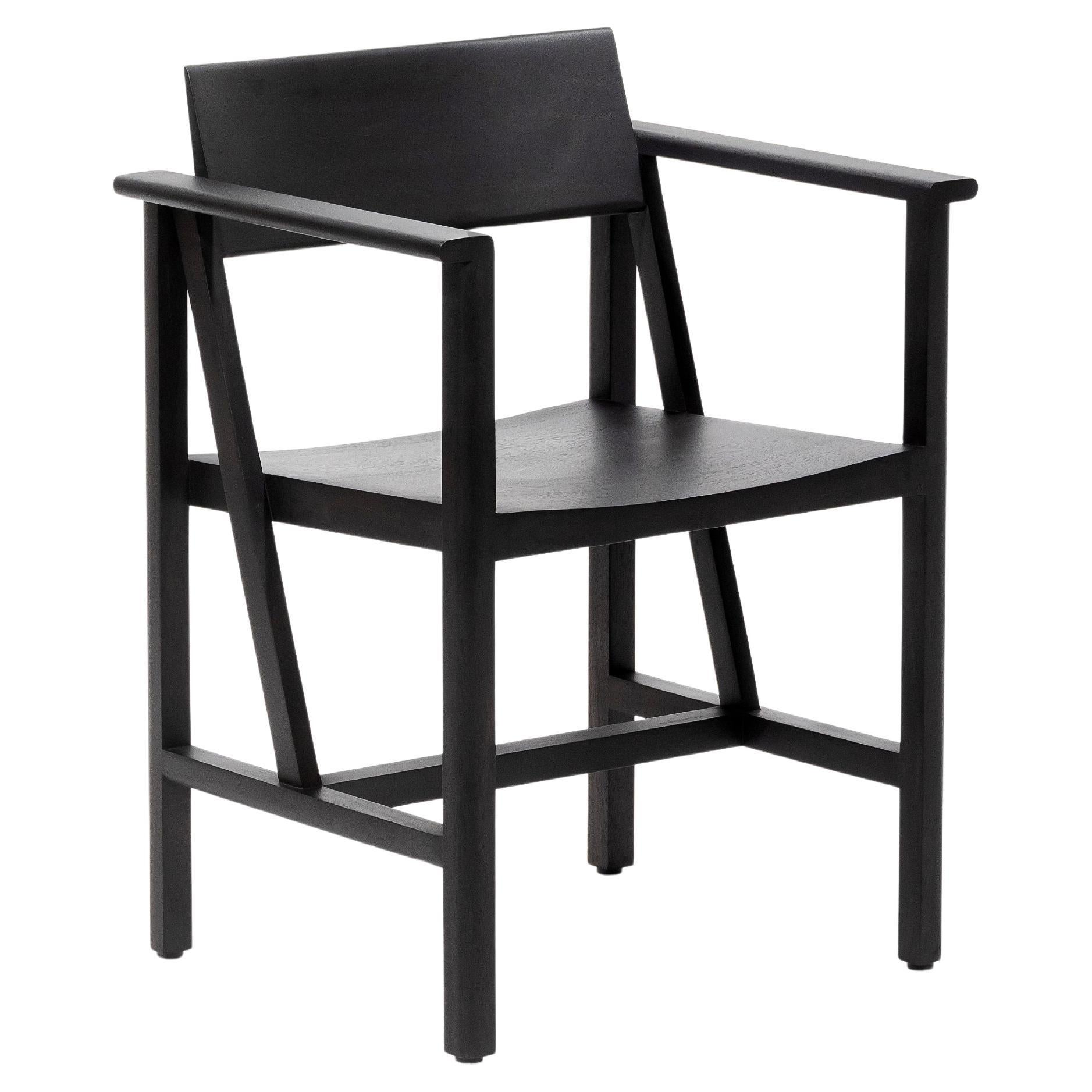 Phaka Chair, Charcoal Black Monkey Pod Wood