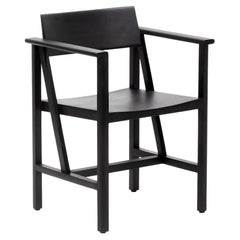 Sedia Phaka, legno di scimmia nero antracite