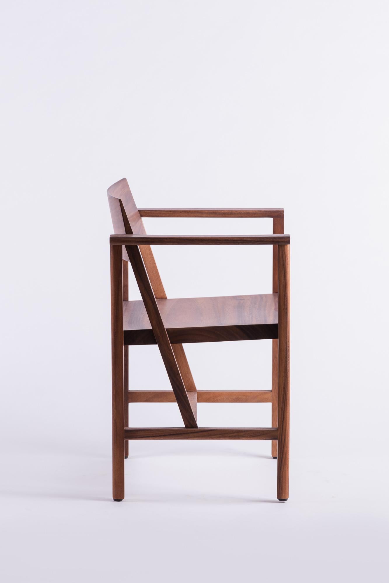 Mid-Century Modern Phaka Chair, Natural Acacia Wood For Sale
