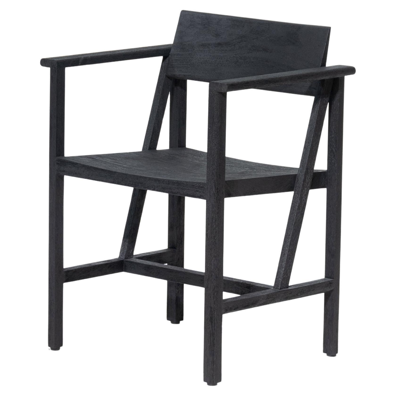Phaka Chair, Rough Black Monkey Pod Wood