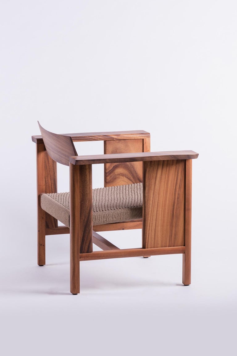 Phaka Lounge, Natural Acacia Wood and Natural Cords For Sale at 1stDibs