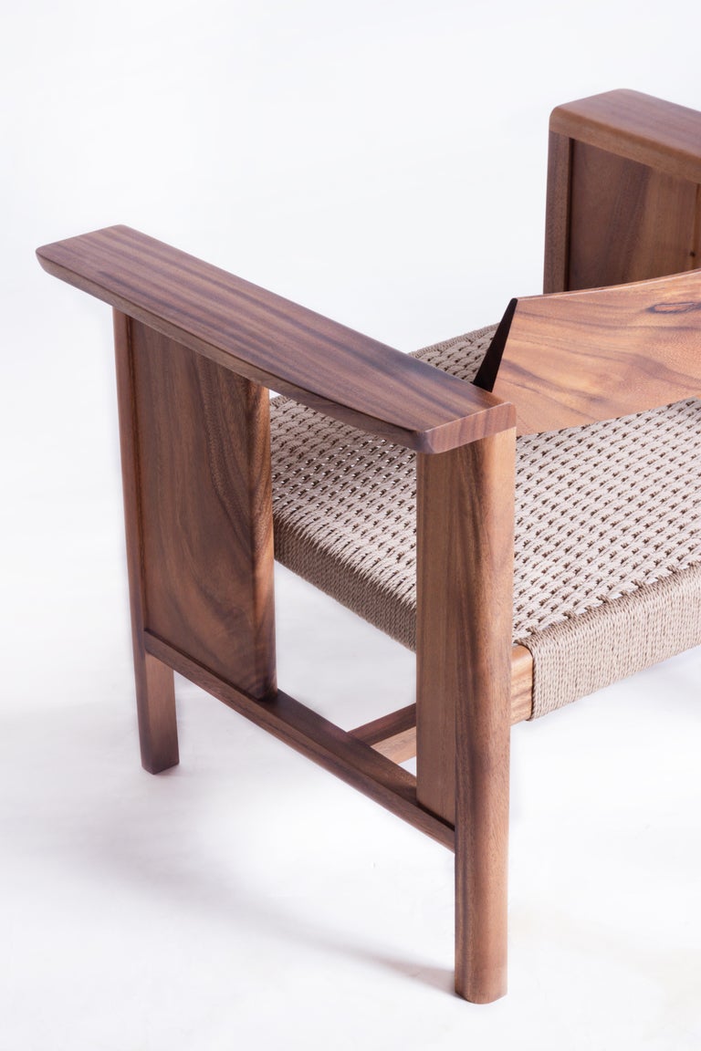 Phaka Lounge, Natural Acacia Wood and Natural Cords For Sale at 1stDibs