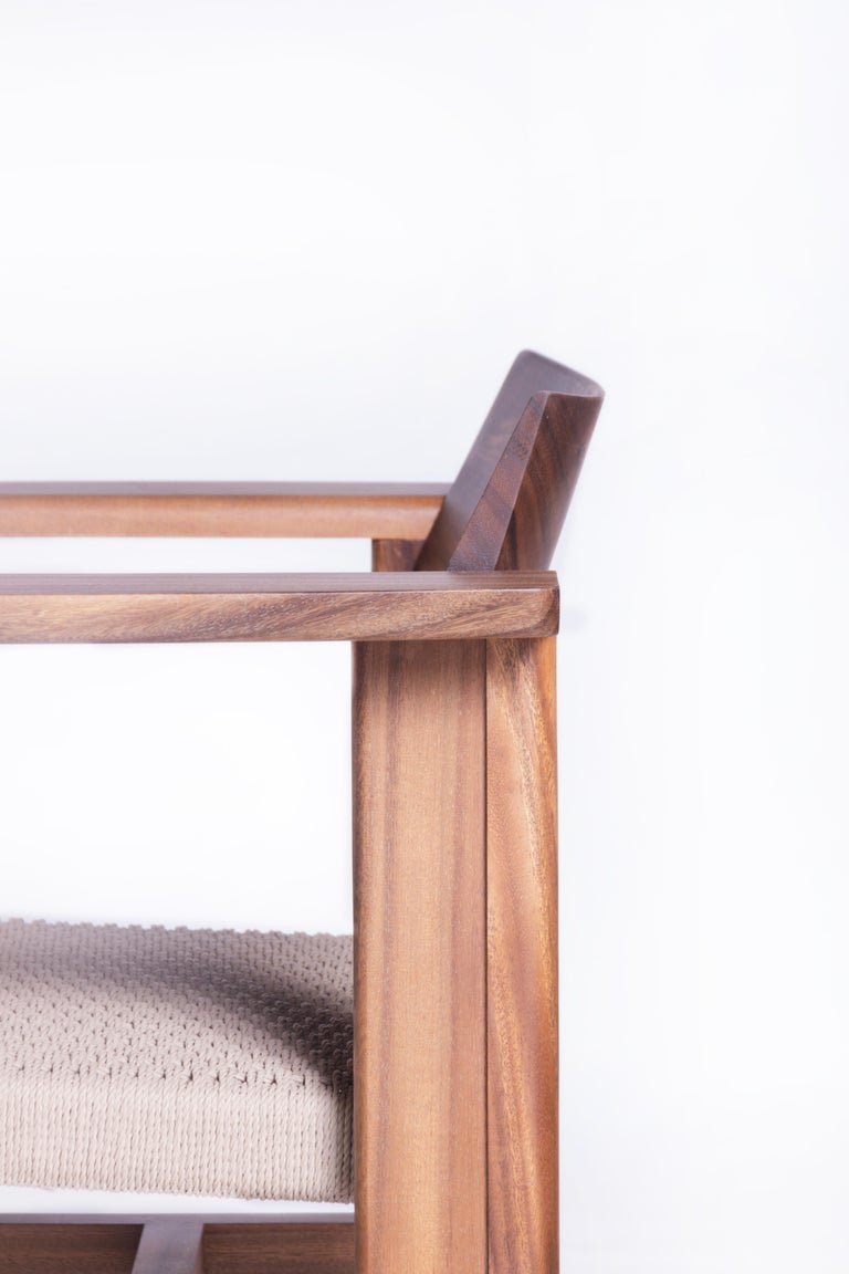 Phaka Lounge, Natural Acacia Wood and Natural Cords For Sale at 1stDibs