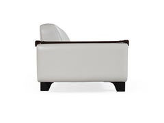 Phalanx Sofa with Dark Walnut Trays, AP leather Fabrics and Dark Bronze Feet