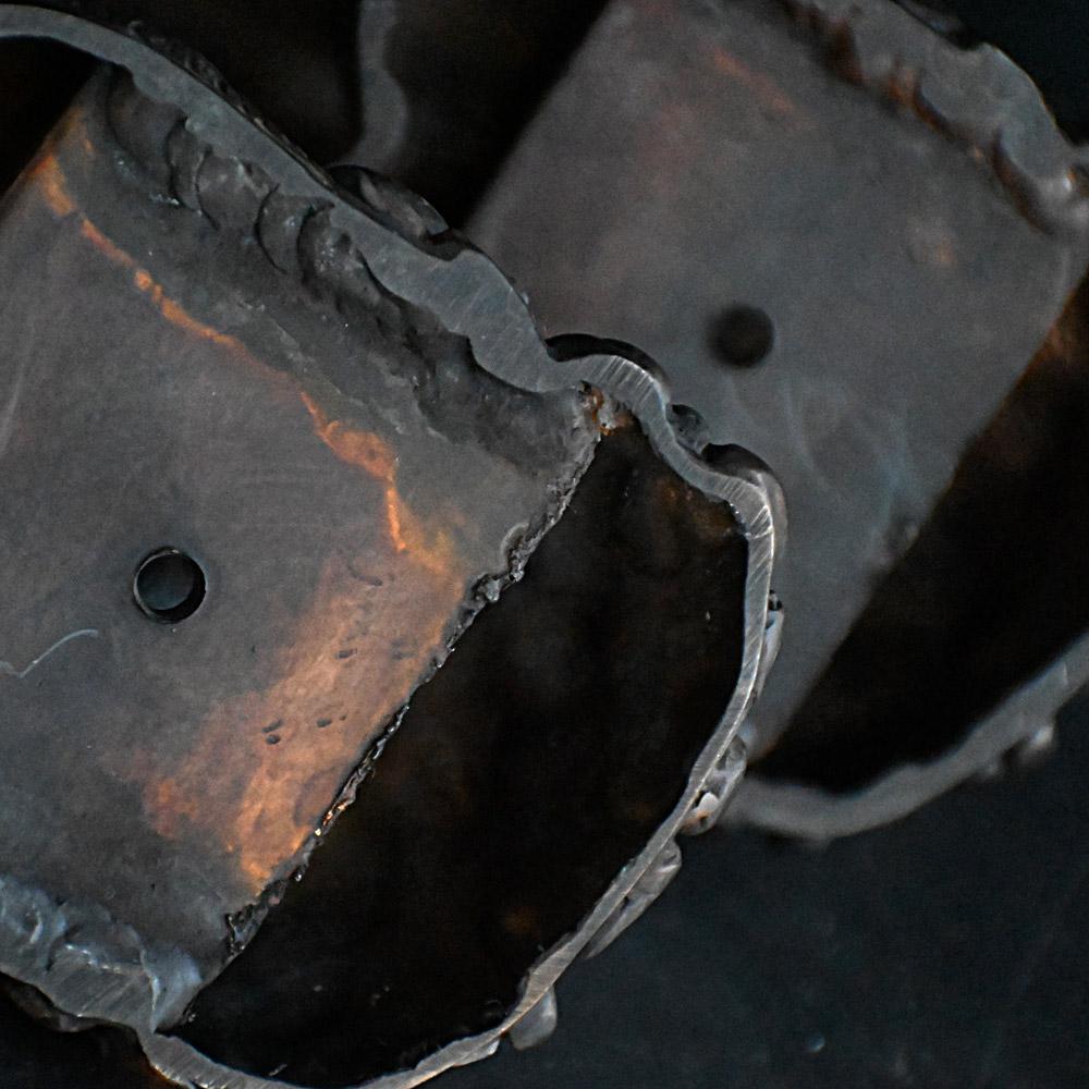 Phallus shaped bronze matched pair of cast door handles etched C. Kauna 1903 3