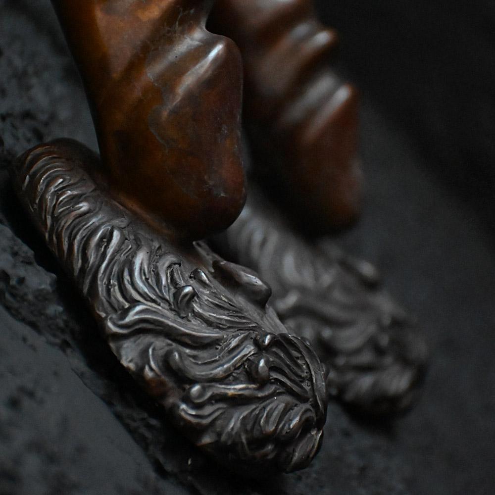 Bronze Phallus shaped bronze matched pair of cast door handles etched C. Kauna 1903