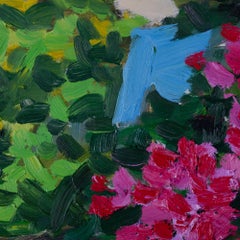 'Hang Be Street' Expressionist Everyday Street Scene with Women and Trees