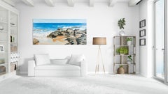 Saui Son Beach by Pham Luan, Large Impressionist Oil on Canvas Seascape Painting