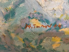 "Convention and Eternity" Oil on Canvas Surreal Blue Green