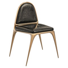 "Phantom" Chair, with Bronze and Tailor Made Leather, Istanbul