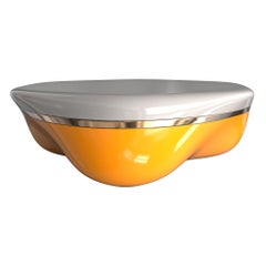 "Phantom" Coffee Table with Stainless Steel and Bronze, Handmade, Istanbul