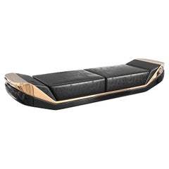 "Phantom" Daybed with Bronze and Stainless Steel, Handmade, Istanbul