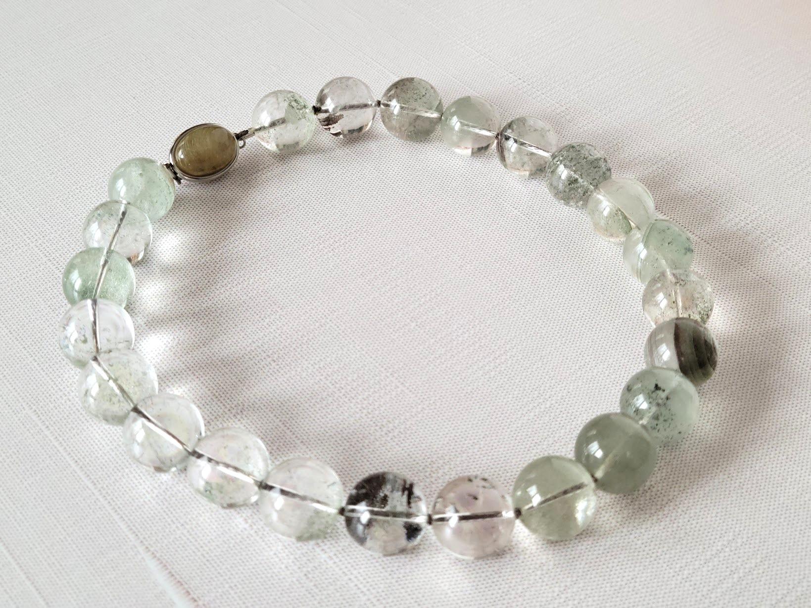 Collana annodata di quarzo fantasma in vendita 7