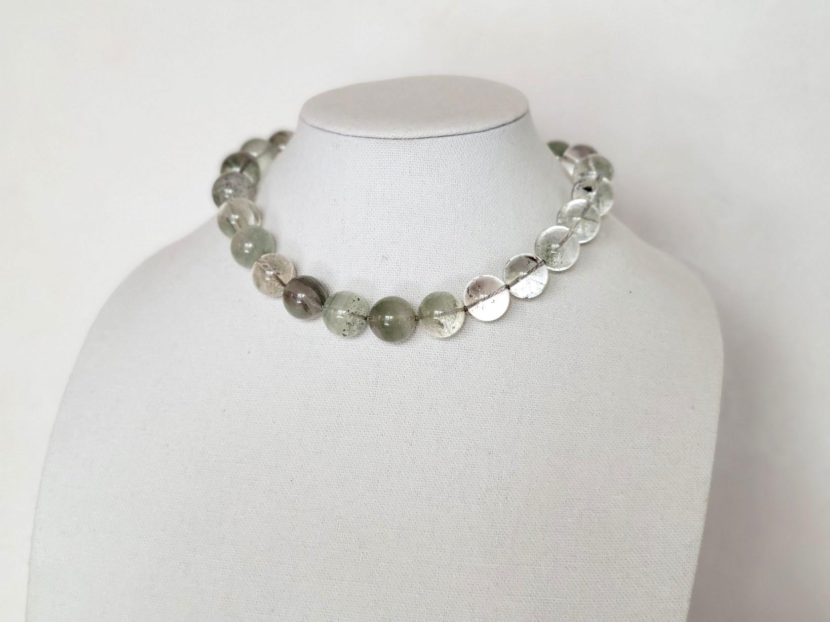 Collana annodata di quarzo fantasma In condizioni ottime in vendita a Chesterland, OH