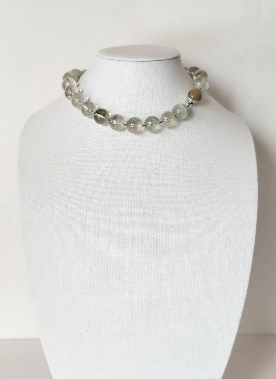 Collana annodata di quarzo fantasma in vendita 2