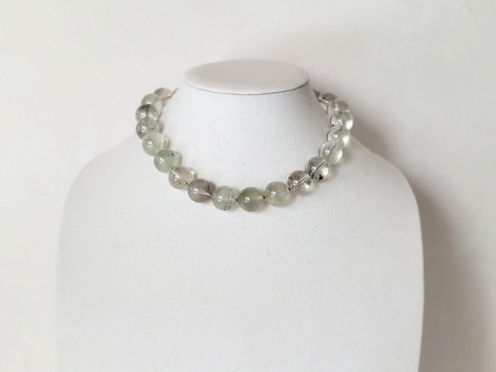 Collana annodata di quarzo fantasma in vendita 3
