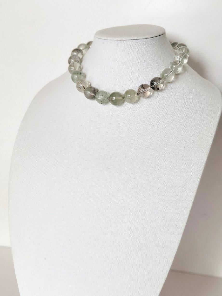 Collana annodata di quarzo fantasma in vendita 4