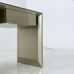 Phantom, the night stand in matt marble-effect ceramic
