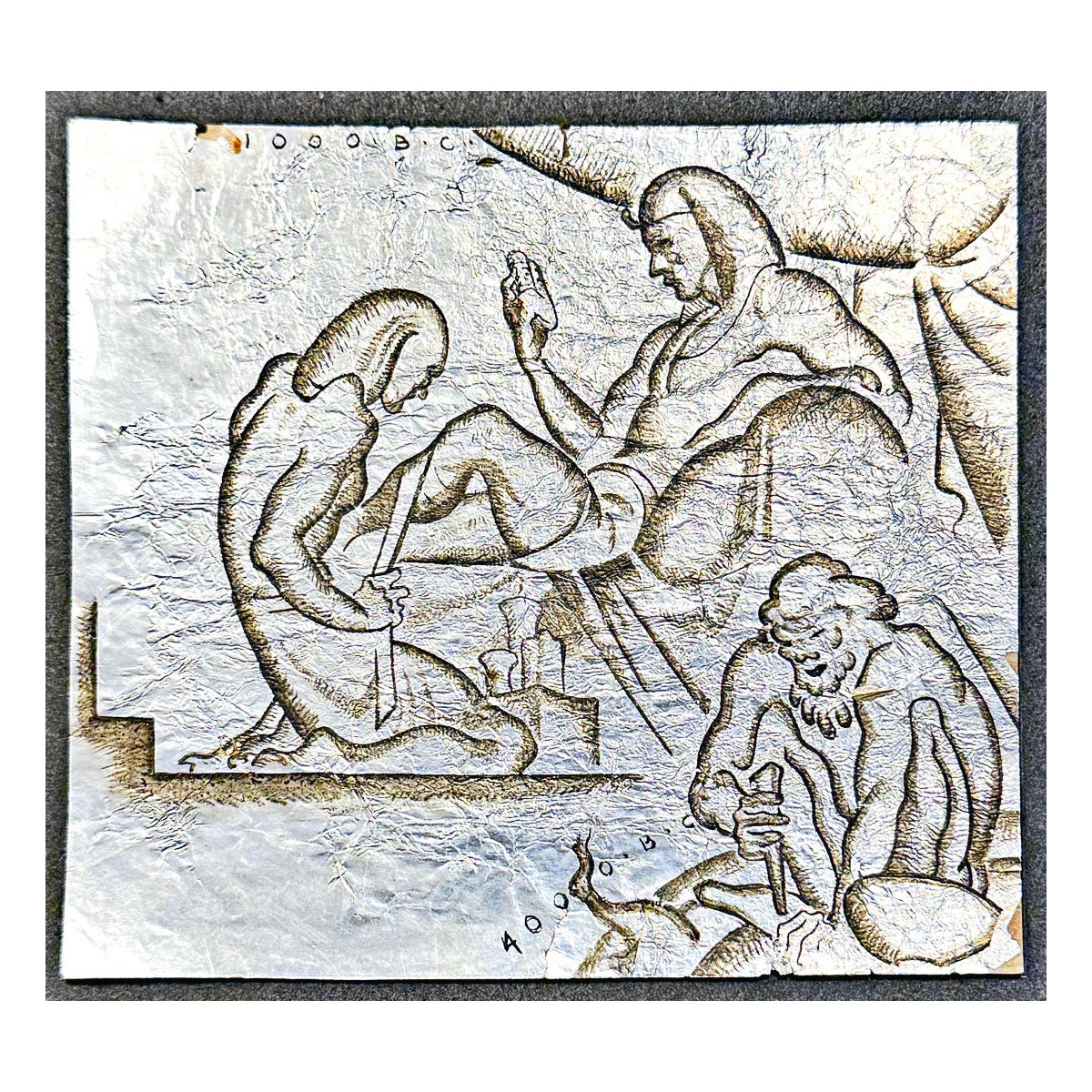 "Pharaoh and Caveman", Study for "Influence of Artists on Business" Mural, 1930s