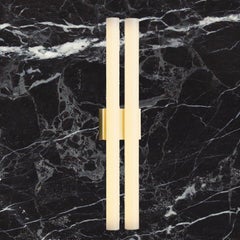 PHARE DOUBLE SMALL brushed chrome plated brass