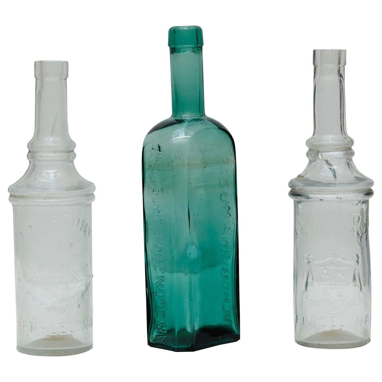 Set di bottiglie di vetro da farmacia di Barcellona, 1920 circa 2