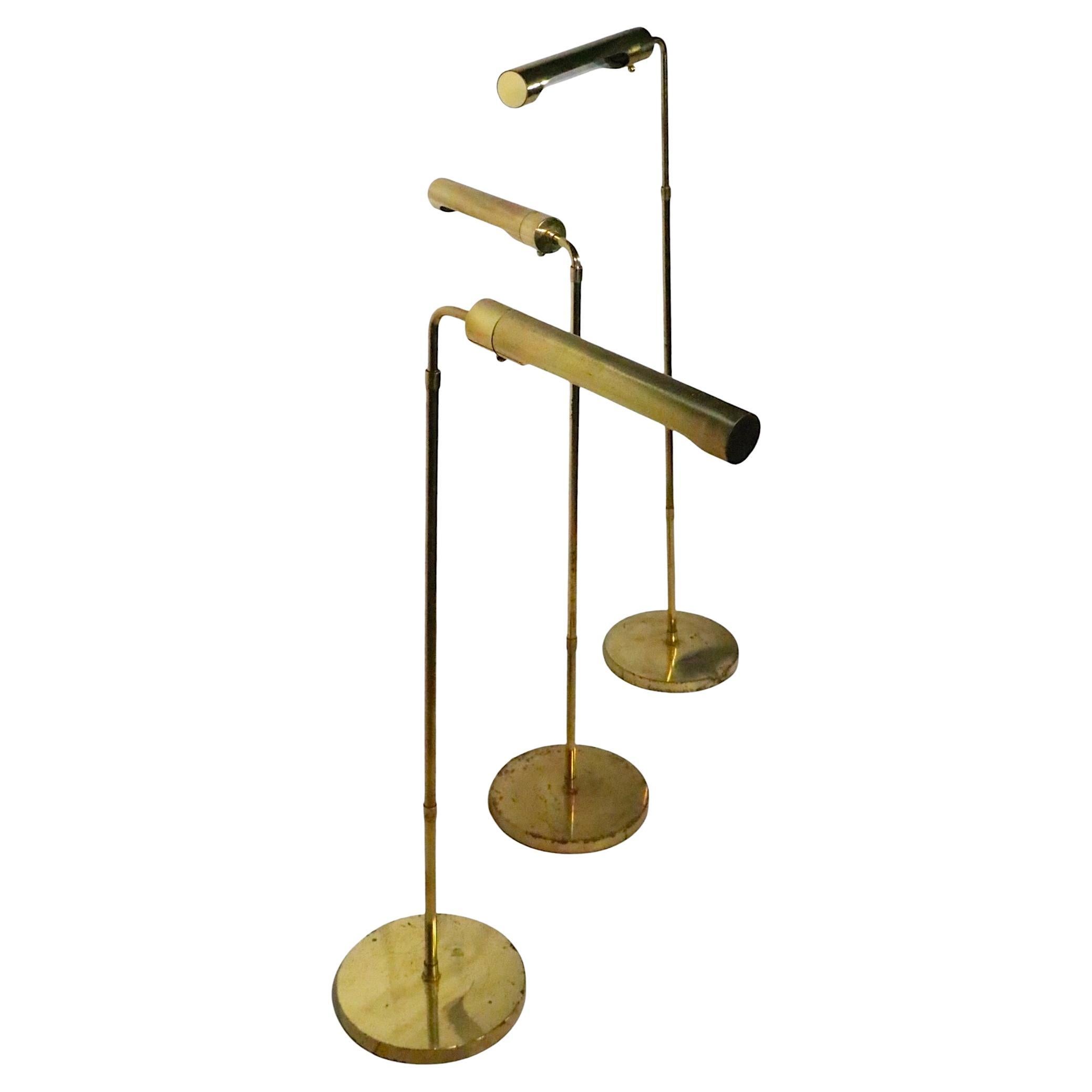 Pharmacy Style Adjustable Floor Lamp after Koch and Lowy  3 available