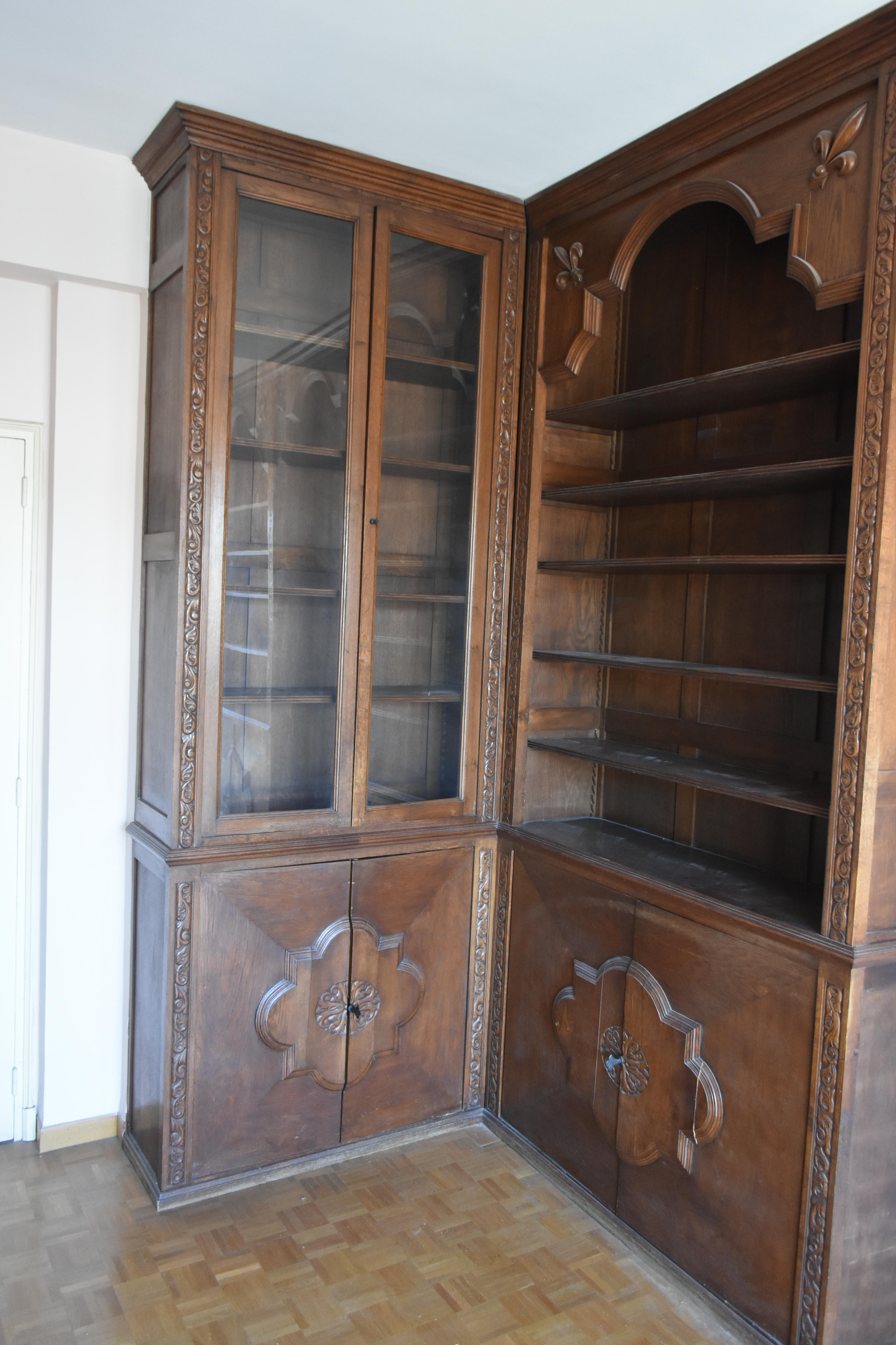 Pharmacy Woodwork Used as Library, circa 1900 For Sale 2
