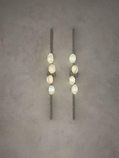 Pharos Hand Sculpted Natural Stone Wall Lamp I by Aver