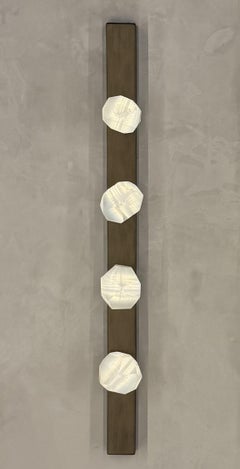 Pharos Hand Sculpted Natural Stone Wall Lamp III by Aver