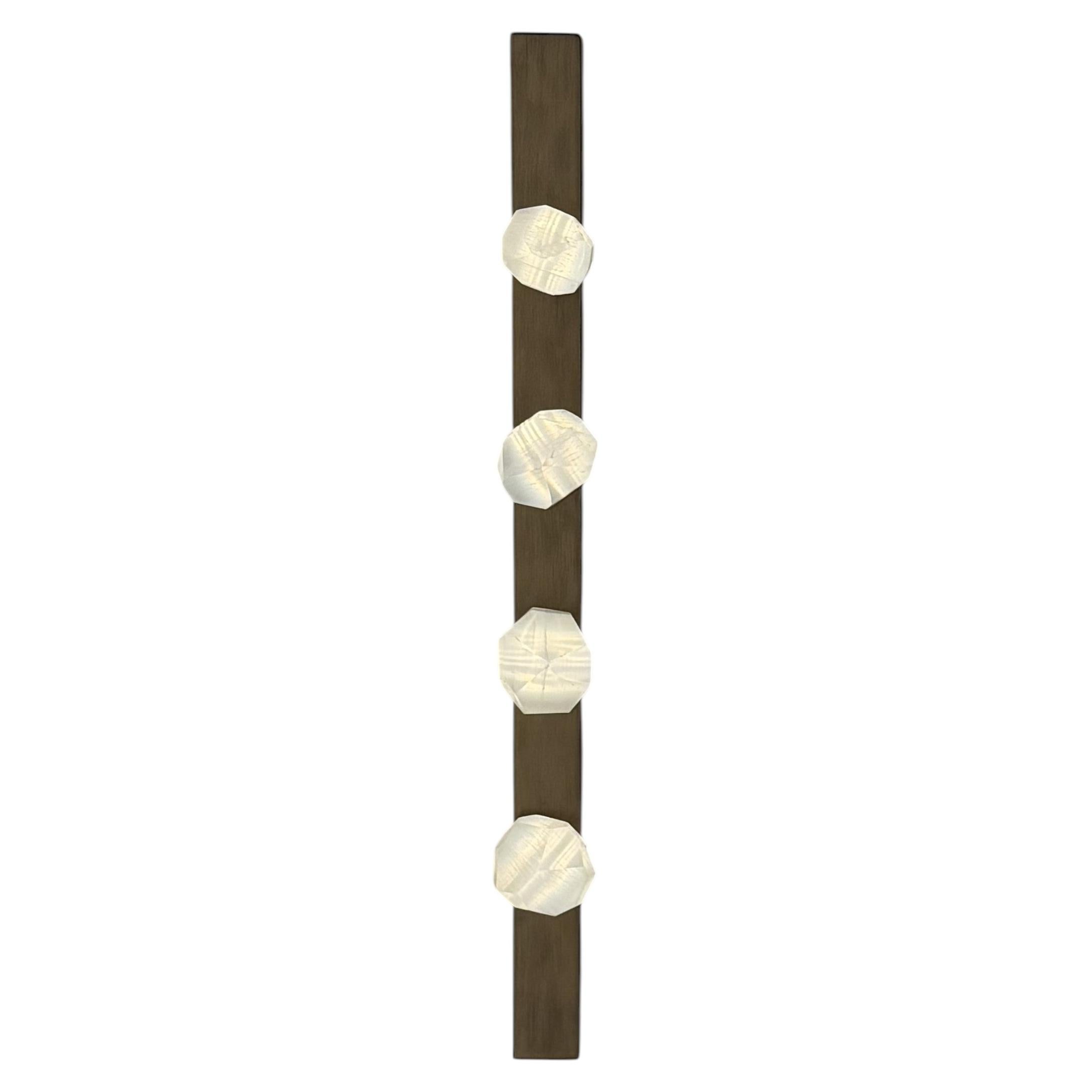 Pharos Hand Sculpted Natural Stone Wall Lamp III by Aver