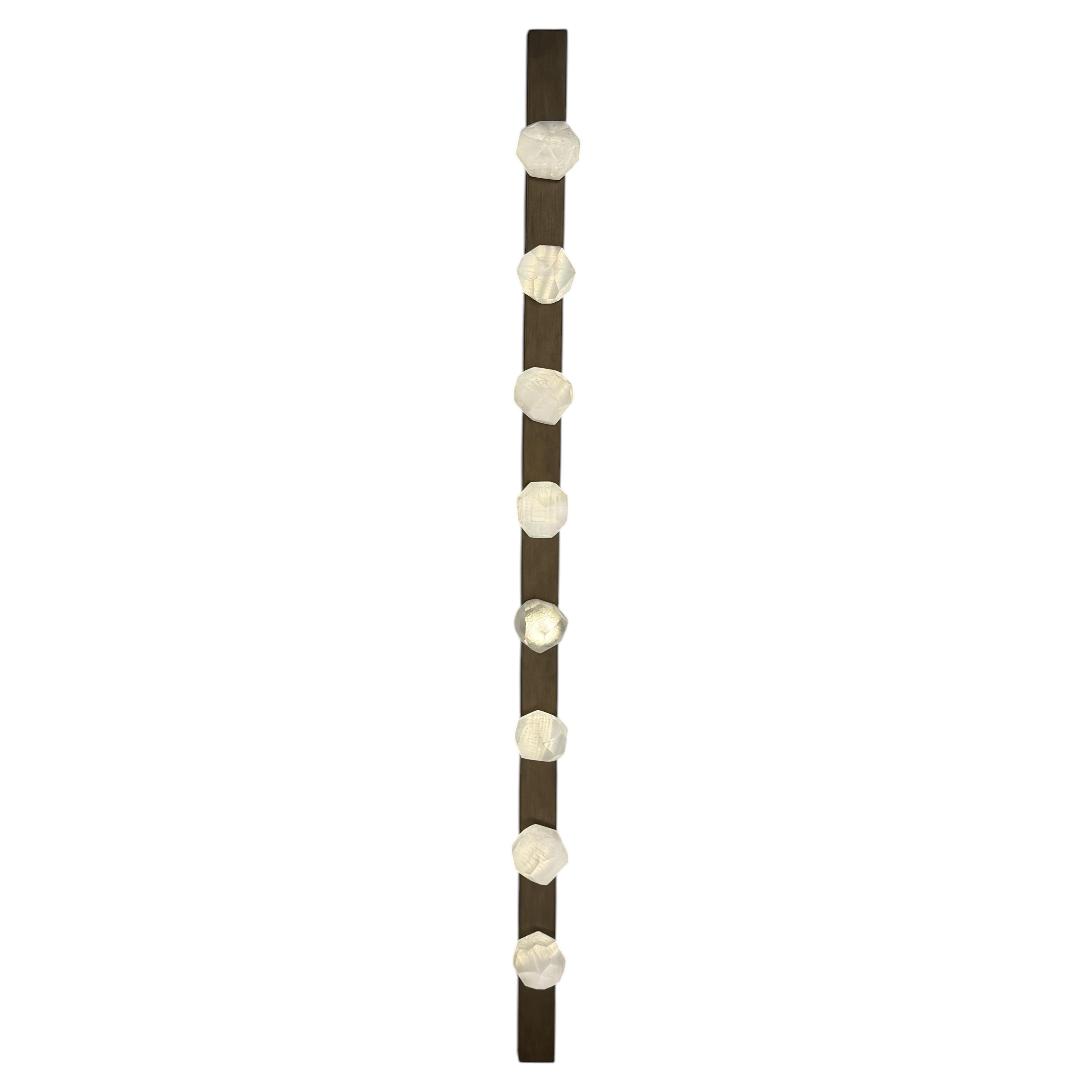 Pharos Hand Sculpted Natural Stone Wall Lamp IV by Aver For Sale