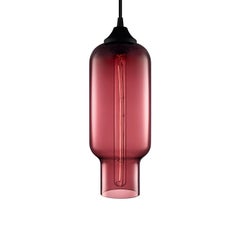 Lámpara colgante de cristal soplado Pharos Plum, fabricada en EE.UU.