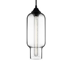Pharos Rose Handblown Modern Glass Pendant Light, Made in the USA
