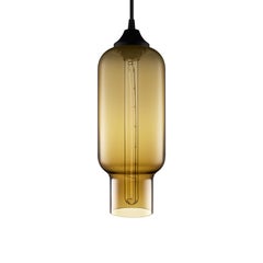 Pharos Sapphire Handblown Modern Glass Pendant Light, Made in the USA